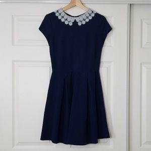 Navy blue baby doll dress